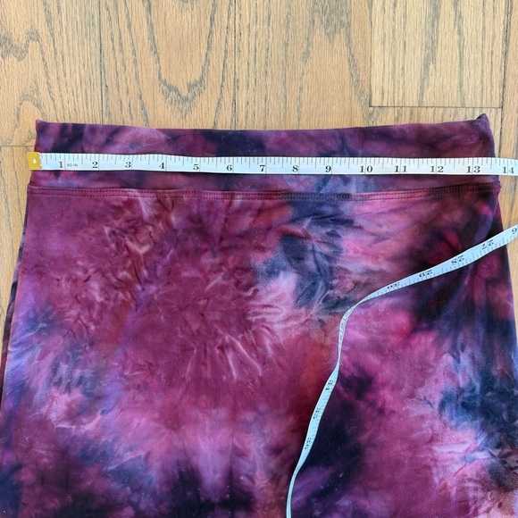 Sundry Women’s Tie-Dye Burgundy Side Slit Midi Skirt Size 1 - Picture 7 of 12